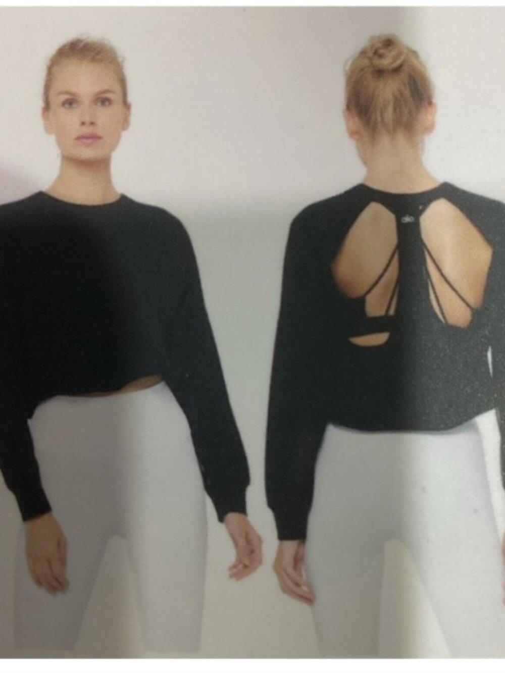 Alo Yoga Women’s Size Small Black Transcend Pullover Sweatshirt ZP-4215